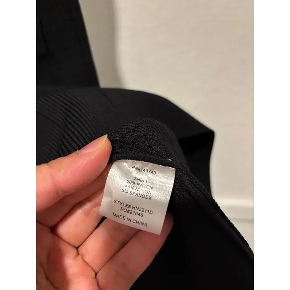 NWOT TUCKERNUCK HYACINTH HOUSE Black Knit Barbara Mini Dress Sz M - Picture 8 of 10